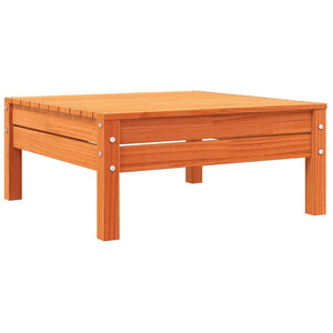 Poggiapiedi da Giardino con Cuscino Marrone Cera Massello Pino 838166