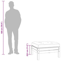 Poggiapiedi da Giardino con Cuscino Legno Massello di Douglas 838167
