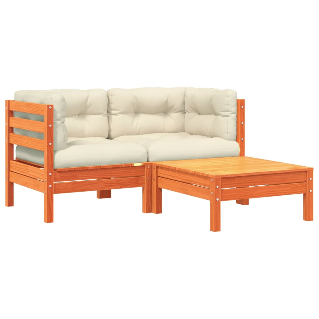 Divano da Giardino con Cuscini e Poggiapiedi 2 Posti 838178