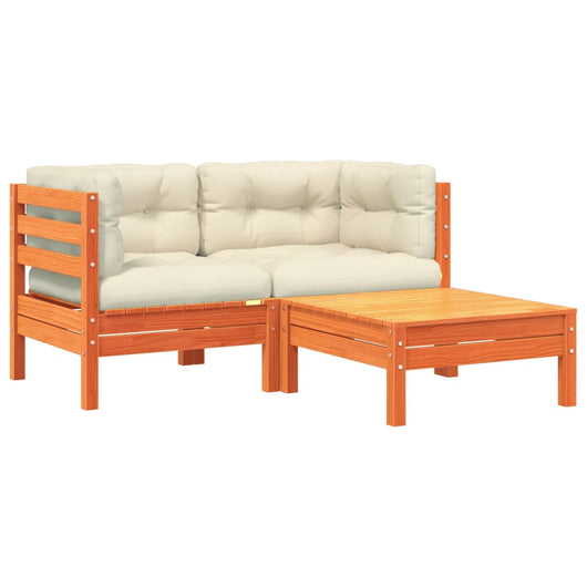 Divano da Giardino con Cuscini e Poggiapiedi 2 Posti 838178