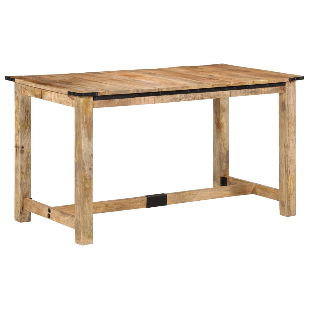 vidaXL Tavolo da Pranzo 140x70x75 cm in Legno Massello di Mango