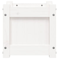 Fioriere da Giardino 2 pz Bianche in Legno Massello di Pino 837397