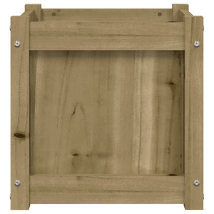 Vassoio per fioriera aiuola rialzata piante fiori terrazza giardino 40 x 40 x 40 cm legno di pino impregnato marrone 02_0037554