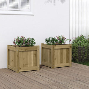 Fioriere da Giardino 2 pz in Legno di Pino Impregnato 837413