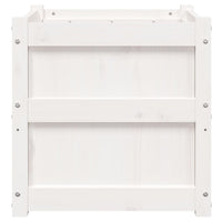 Vaso per fioriera aiuola rialzata piante fiori giardino terrazze set da 2 legno massello di pino bianco 02_0039040