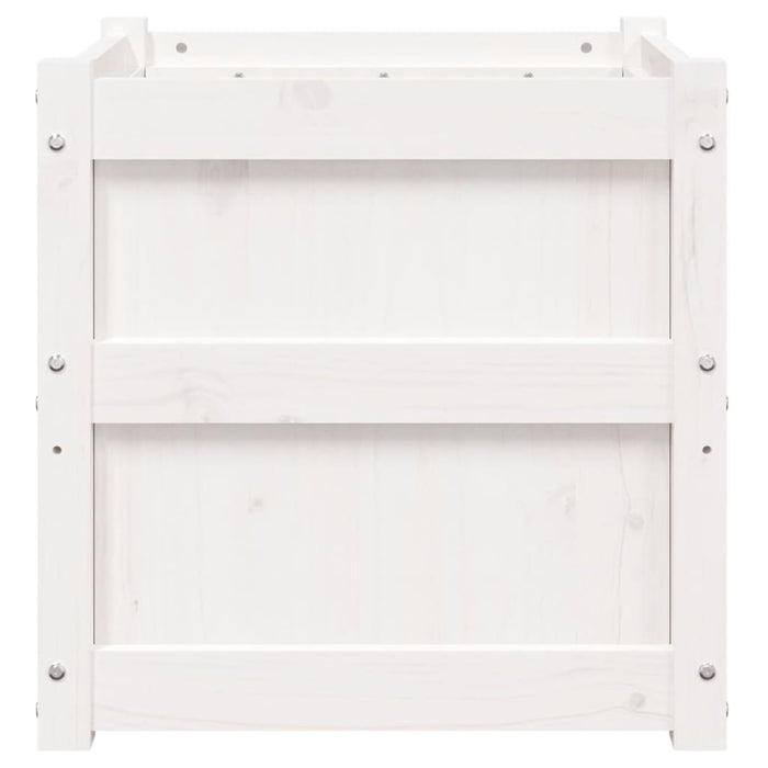 Vaso per fioriera aiuola rialzata piante fiori giardino terrazze set da 2 legno massello di pino bianco 02_0039040