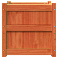 Vassoio per fioriera aiuola rialzata piante fiori terrazzo giardino cera 50 x 50 x 50 cm legno massello di pino marrone 02_0038463