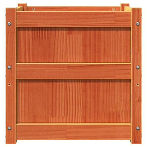 Fioriera Giardino Marrone Cera 50x50x50 cm Legno Massello Pino 837418