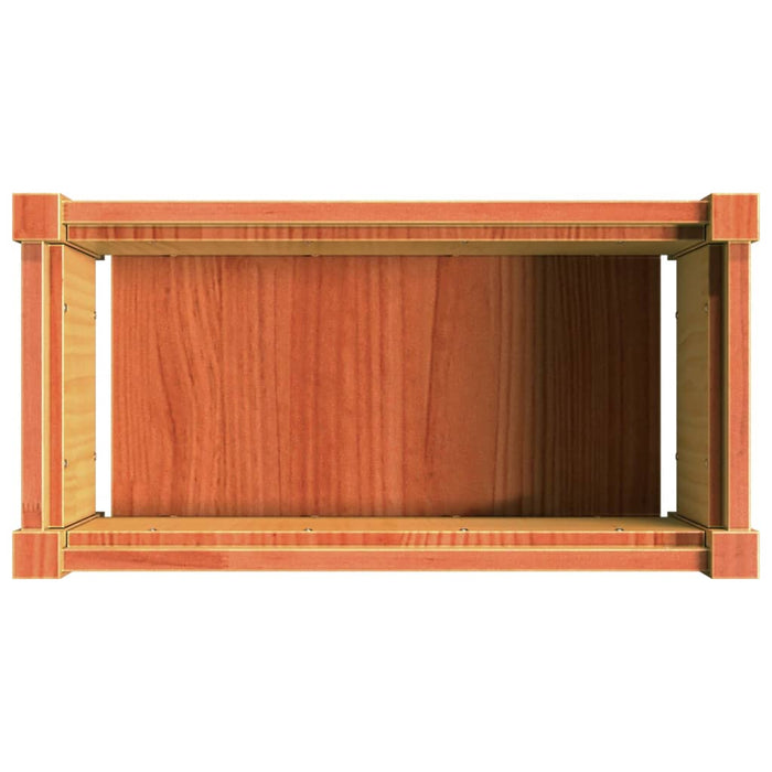 Vassoio per fioriere aiuola rialzata piante fiori giardino terrazze set da 2 cera legno massello di pino marrone 02_0039063