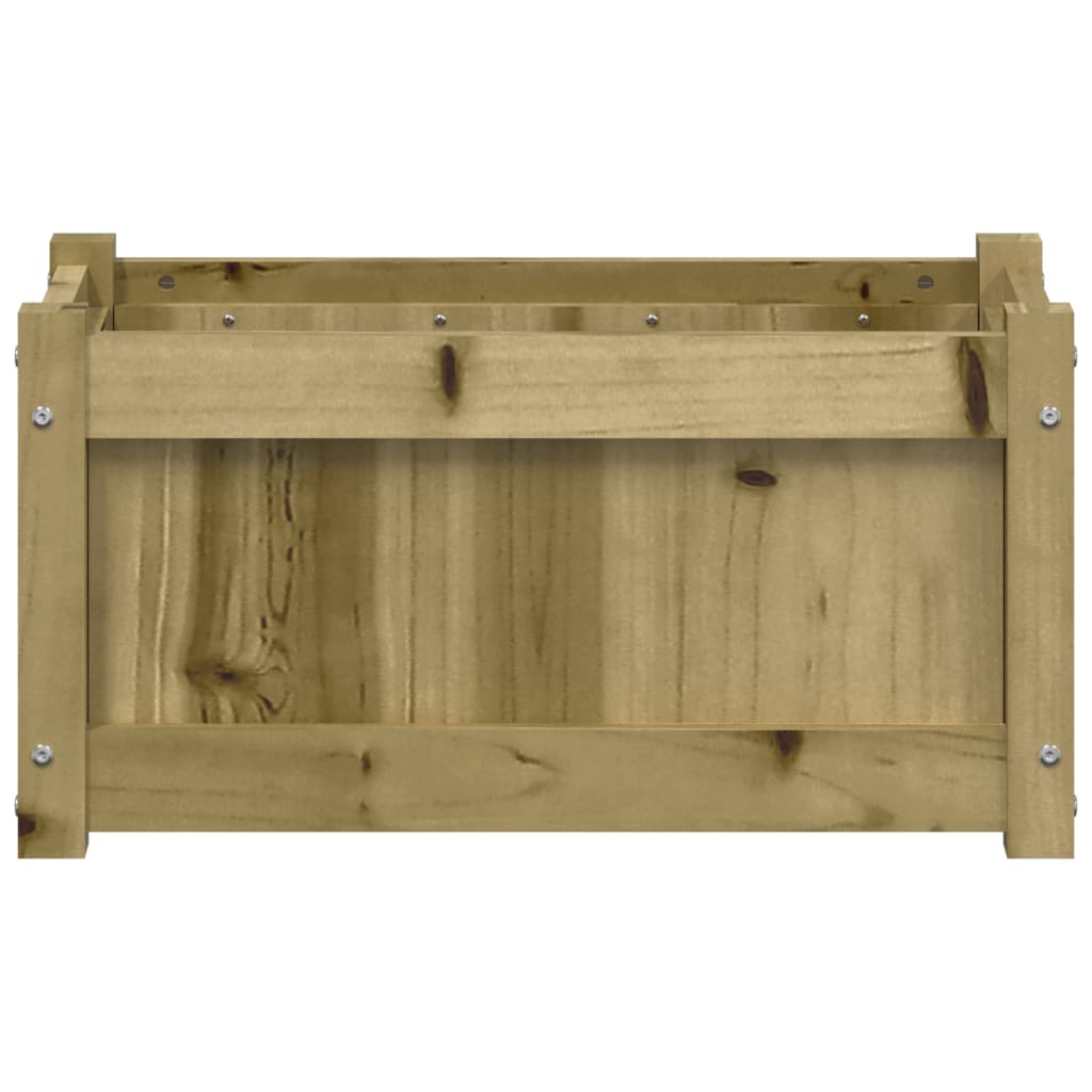Vassoio per fioriera aiuola rialzata piante fiori terrazza giardino 60 x 31 x 31 cm legno di pino impregnato marrone 02_0037690