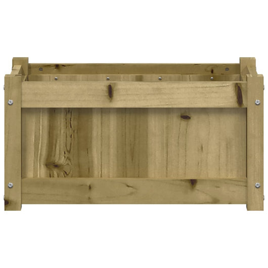 Vassoio per fioriera aiuola rialzata piante fiori terrazza giardino 60 x 31 x 31 cm legno di pino impregnato marrone 02_0037690