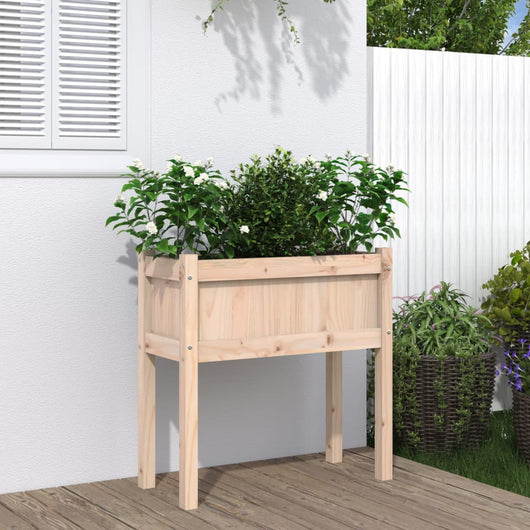 Fioriera da Giardino con Gambe 70x31x70 cm Legno Massello Pino 837554