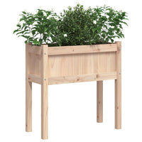 Fioriere da Giardino 2 pz con Gambe in Legno Massello di Pino 837555