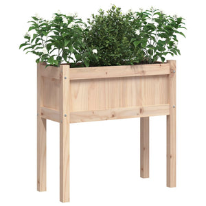 Fioriere da Giardino 2 pz con Gambe in Legno Massello di Pino 837555