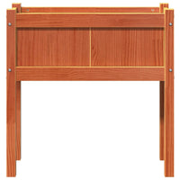 Fioriere da Giardino 2pz Gambe Marrone Cera Legno Massello Pino 837559