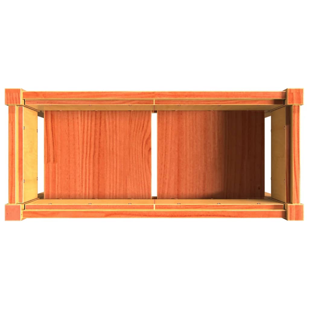 Fioriere da Giardino 2pz Gambe Marrone Cera Legno Massello Pino 837559