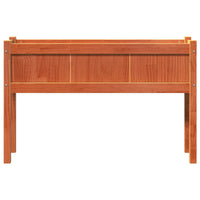 Portavaso per fioriera aiuola rialzata piante fiori giardino terrazze set da 2 con piedini in cera legno di pino massiccio marrone 02_0039023