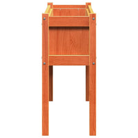 Portavaso per fioriera aiuola rialzata piante fiori giardino terrazze set da 2 con piedini in cera legno di pino massiccio marrone 02_0039023