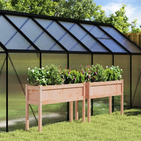 Fioriere da Giardino 2 pz con Gambe Legno Massello di Douglas 837571