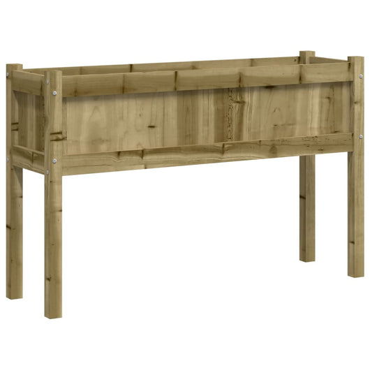 Fioriera Giardino con Gambe-Vaso da giardino 110x31x70 cm Legno Pino Impregnato