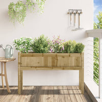 Fioriera Giardino con Gambe 110x31x70 cm Legno Pino Impregnatocod mxl 109228