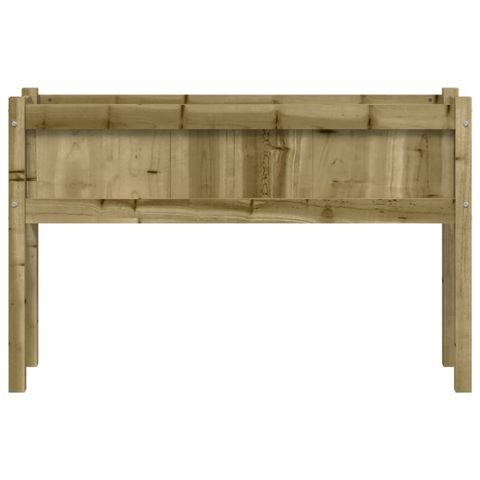 Vaso per fioriera aiuola rialzata piante fiori terrazza giardino con piedini 110 x 31 x 70 cm legno di pino impregnato marrone 02_0038148