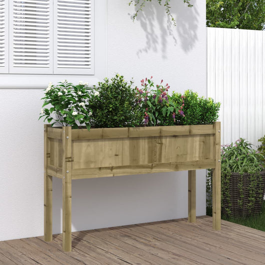 Fioriera Giardino con Gambe 110x31x70 cm Legno Pino Impregnatocod mxl 109228