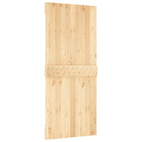 Porta Scorrevole con Set Hardware 90x210 cm Legno Massello Pino 3202974