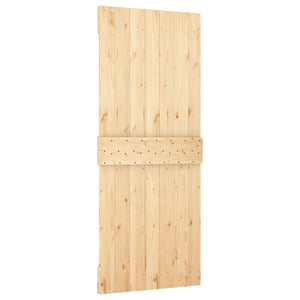 Porta Scorrevole con Set Hardware 85x210 cm Legno Massello Pino 3202984