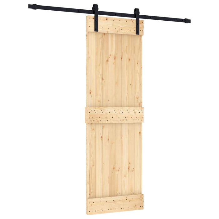 Porta Scorrevole con Set Hardware 70x210 cm Legno Massello Pinocod mxl 94164