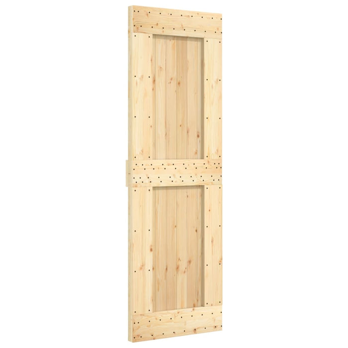 Porta Scorrevole con Set Hardware 70x210 cm Legno Massello Pino 3202992