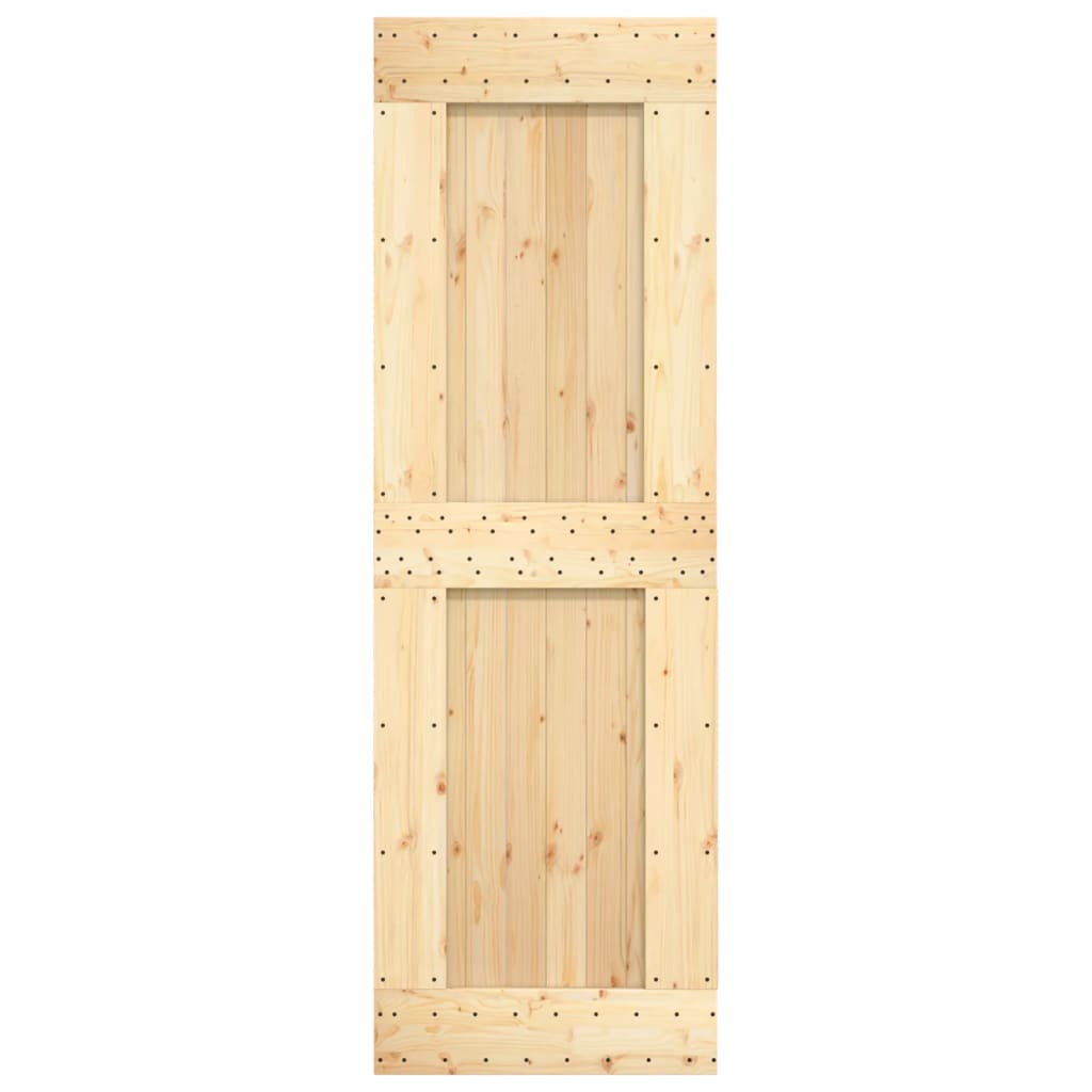 Porta Scorrevole con Set Hardware 70x210 cm Legno Massello Pino 3202992