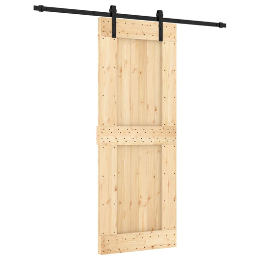 Porta Scorrevole con Set Hardware 80x210 cm Legno Massello Pinocod mxl 70149