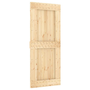 Porta Scorrevole con Set Hardware 85x210 cm Legno Massello Pino 3202994