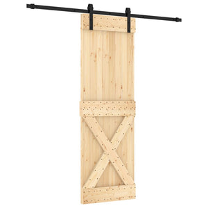Porta Scorrevole con Set Hardware 70x210 cm Legno Massello Pinocod mxl 70150