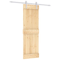 Porta Scorrevole con Set Hardware 70x210 cm Legno Massello Pino 3203008