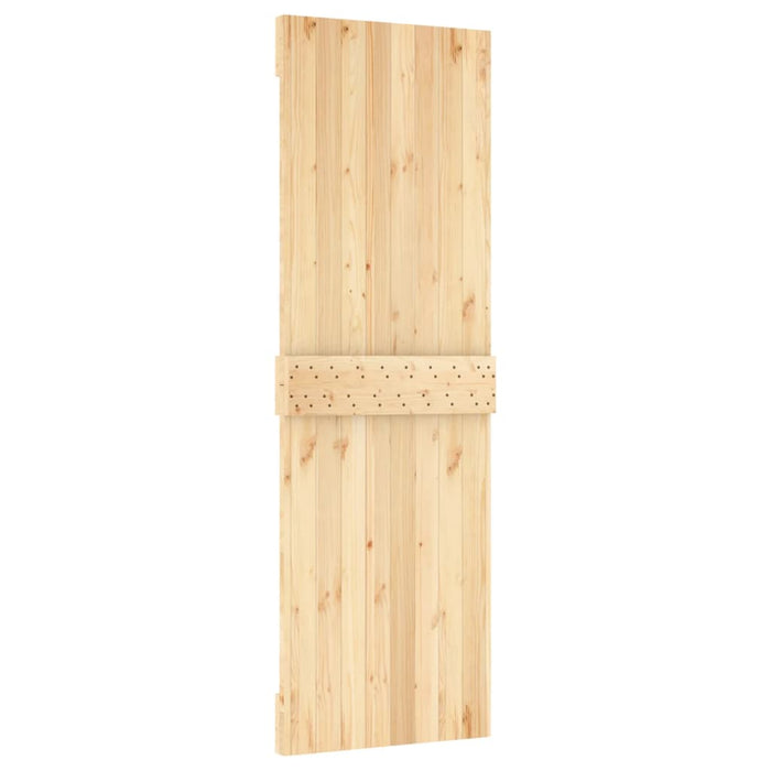Porta Scorrevole con Set Hardware 70x210 cm Legno Massello Pino 3203008