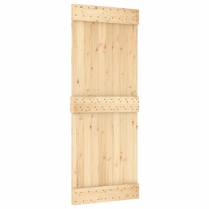 Porta Scorrevole con Set Hardware 80x210 cm Legno Massello Pinocod mxl 118102