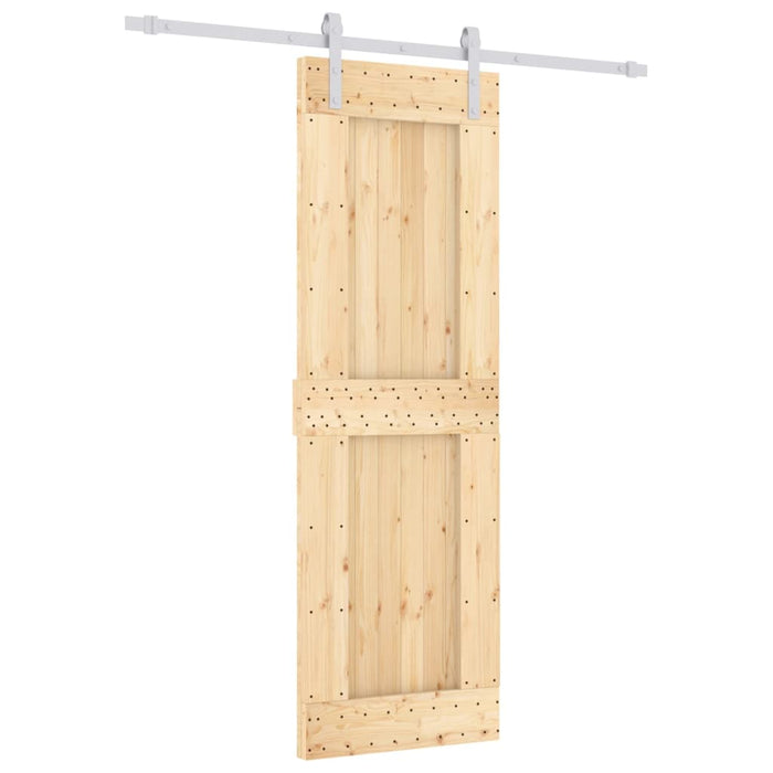 Porta Scorrevole con Set Hardware 70x210 cm Legno Massello Pinocod mxl 70153