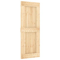 Porta Scorrevole con Set Hardware 80x210 cm Legno Massello Pino 3203013