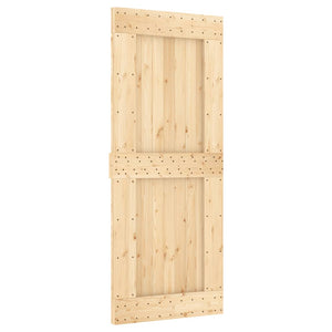 Porta Scorrevole con Set Hardware 85x210 cm Legno Massello Pinocod mxl 118103