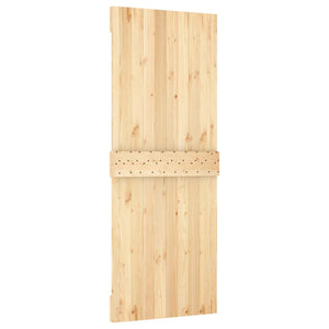 Porta Scorrevole con Set Hardware 80x210 cm Legno Massello Pino 3203017