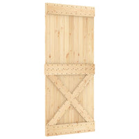 Porta Scorrevole con Set Hardware 90x210 cm Legno Massello Pino 3203019