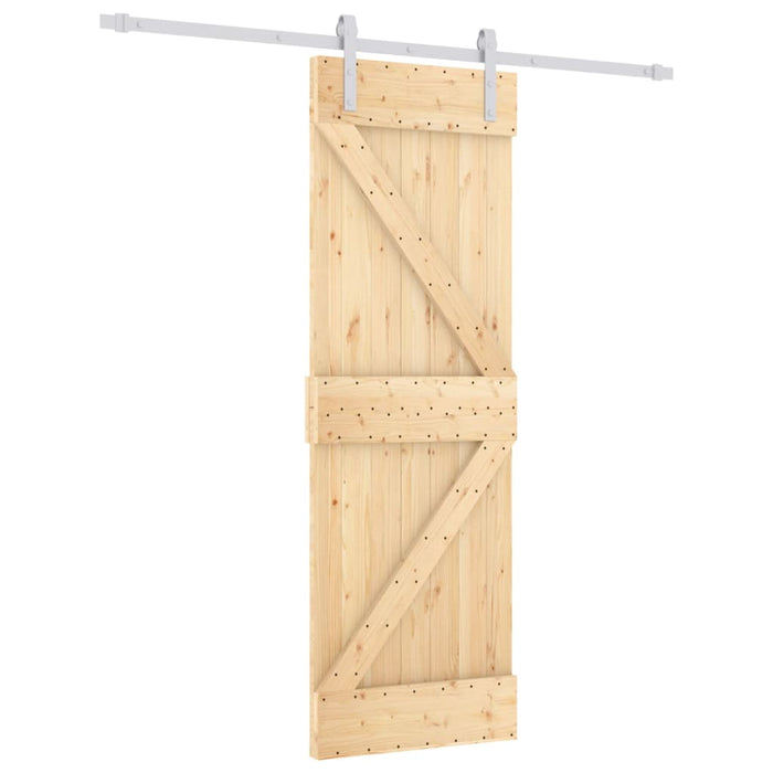 Porta Scorrevole con Set Hardware 70x210 cm Legno Massello Pino 3203020