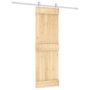 Porta Scorrevole con Set Hardware 70x210 cm Legno Massello Pinocod mxl 94172