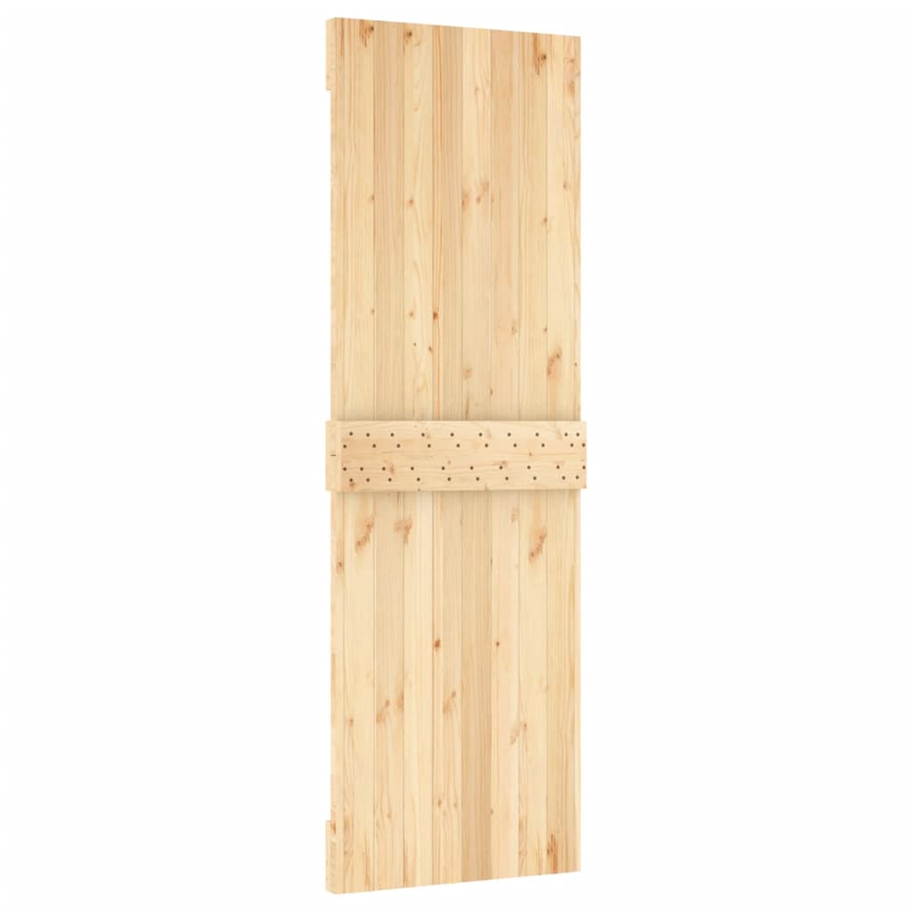 Porta Scorrevole con Set Hardware 70x210 cm Legno Massello Pino 3203026