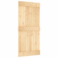 Porta Scorrevole con Set Hardware 95x210 cm Legno Massello Pinocod mxl 94173