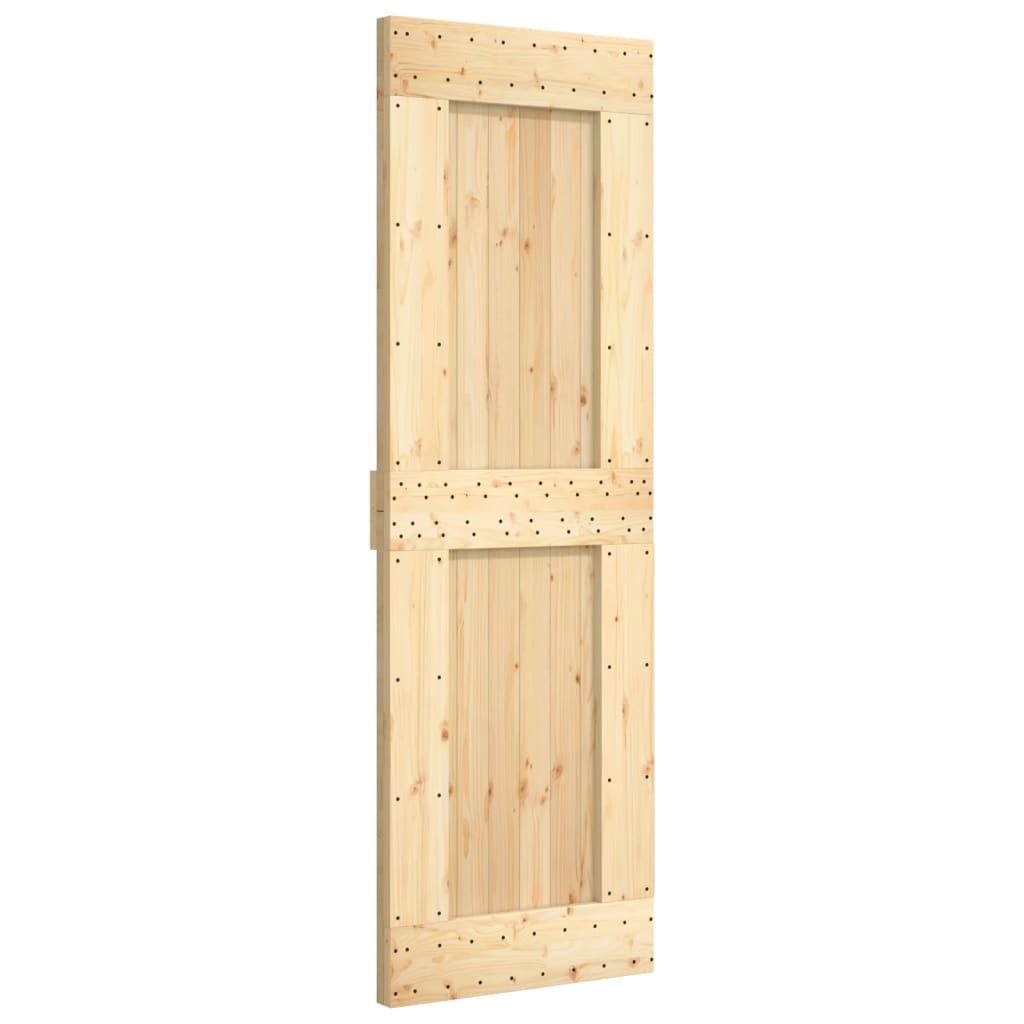 Porta Scorrevole con Set Hardware 70x210 cm Legno Massello Pino 3203032