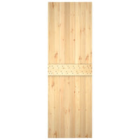 Porta Scorrevole con Set Hardware 70x210 cm Legno Massello Pino 3203032