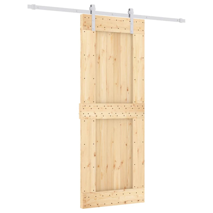 Porta Scorrevole con Set Hardware 80x210 cm Legno Massello Pinocod mxl 70157